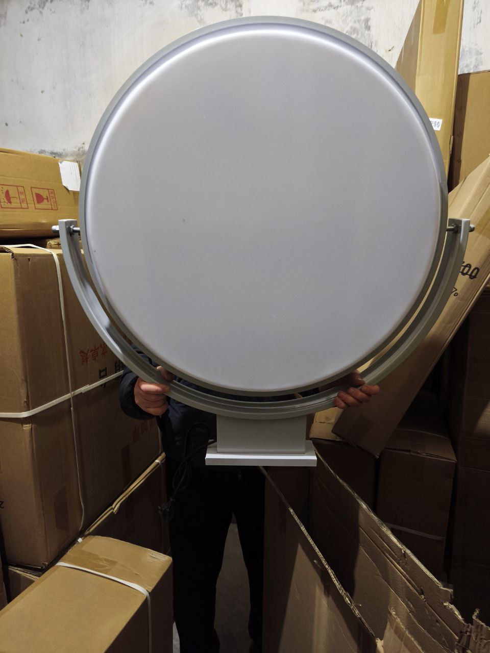 Поворотний круглий лайтбокс 80 см, двосторонній LED, 360° - зображення 4